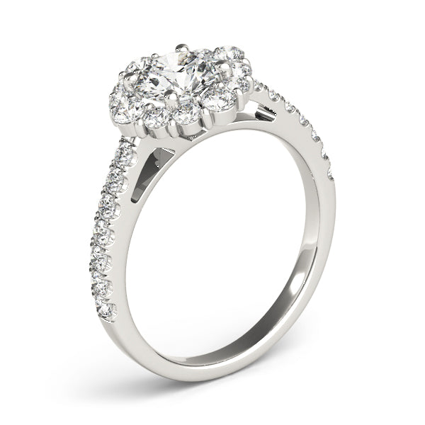 Solitaire Halo Engagement Ring