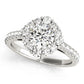 Solitaire Halo Engagement Ring