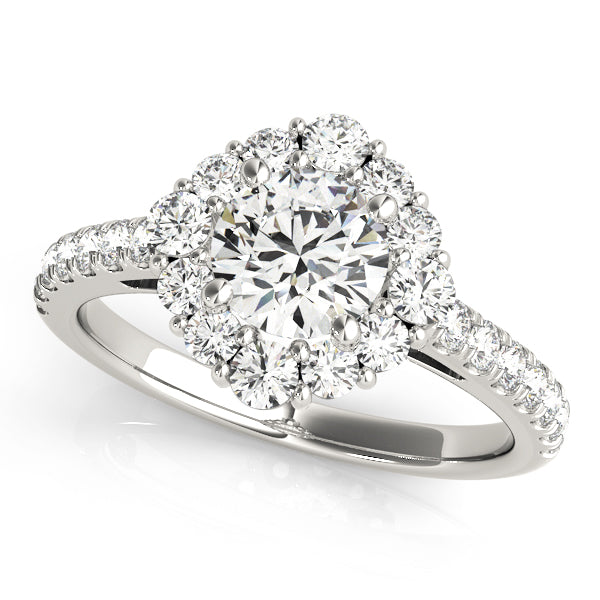 Solitaire Halo Engagement Ring
