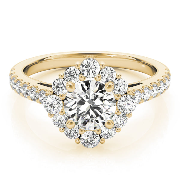 Solitaire Halo Engagement Ring