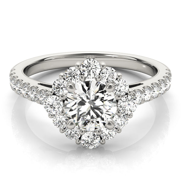 Solitaire Halo Engagement Ring