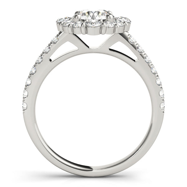 Solitaire Halo Engagement Ring