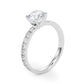 Single Row Diamond Engagement Ring