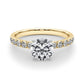 Single Row Diamond Engagement Ring