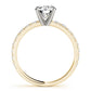 Single Row Diamond Engagement Ring