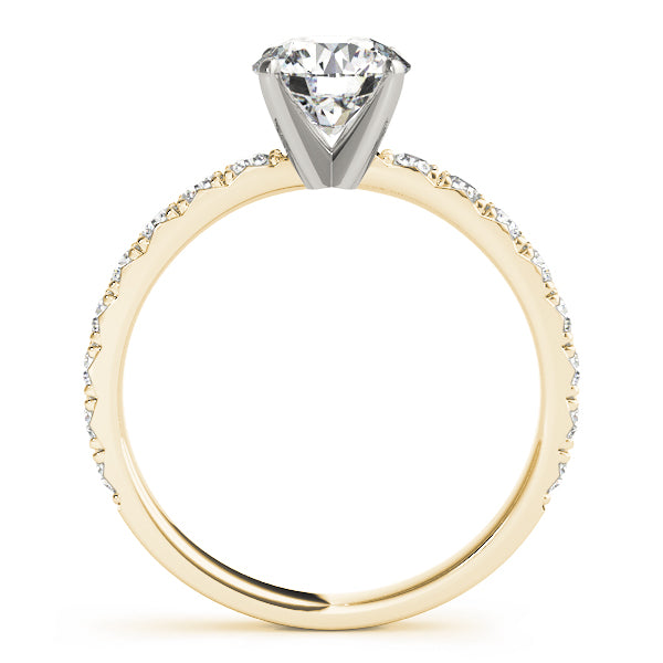 Single Row Diamond Engagement Ring
