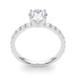 Single Row Diamond Engagement Ring
