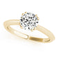 Double Prong Round Solitaire Engagement Ring