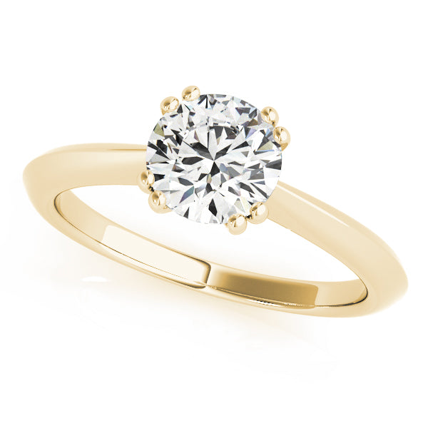 Double Prong Round Solitaire Engagement Ring