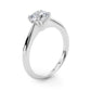 Double Prong Round Solitaire Engagement Ring