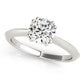 Double Prong Round Solitaire Engagement Ring