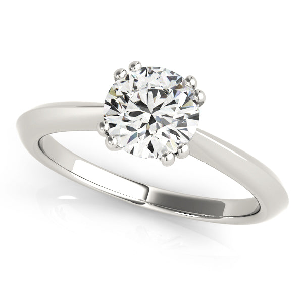 Double Prong Round Solitaire Engagement Ring