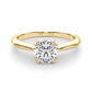 Double Prong Round Solitaire Engagement Ring
