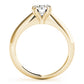 Double Prong Round Solitaire Engagement Ring