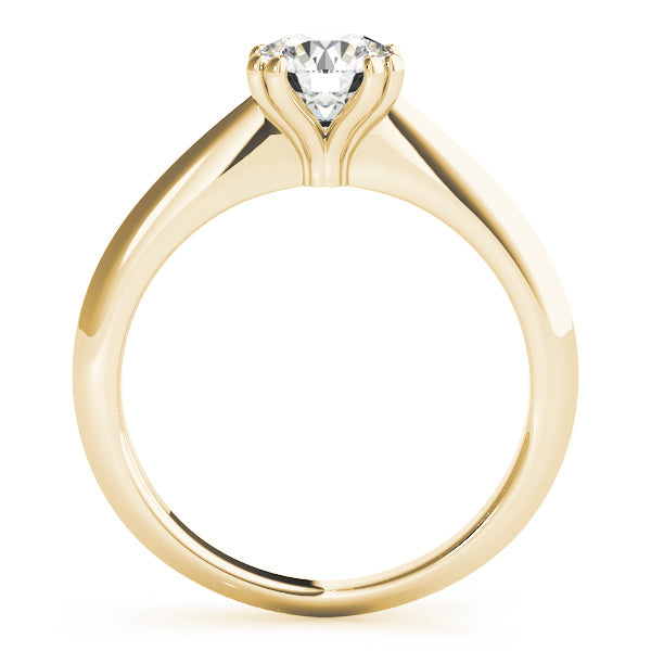 Double Prong Round Solitaire Engagement Ring