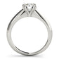 Double Prong Round Solitaire Engagement Ring