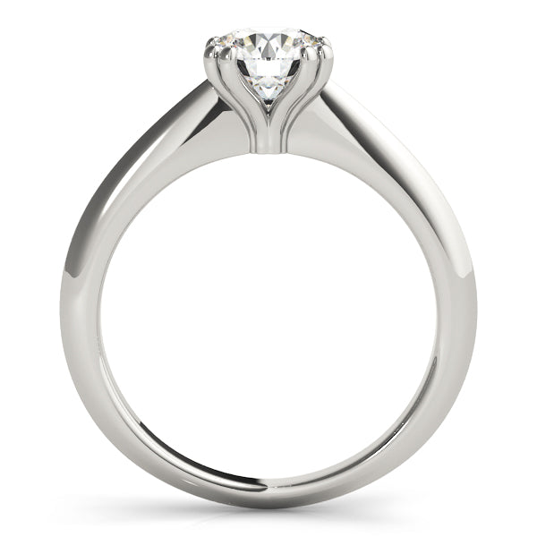 Double Prong Round Solitaire Engagement Ring