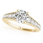 Graduating Single Row Milgrain Round Engagement Ring