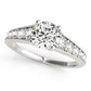 Graduating Single Row Milgrain Round Engagement Ring