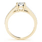 Graduating Single Row Milgrain Round Engagement Ring