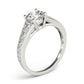 Graduating Single Row Milgrain Round Engagement Ring