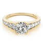 Graduating Single Row Milgrain Round Engagement Ring