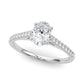 Single Row Diamond Engagement Ring