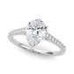 Single Row Diamond Engagement Ring