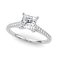 Single Row Diamond Engagement Ring
