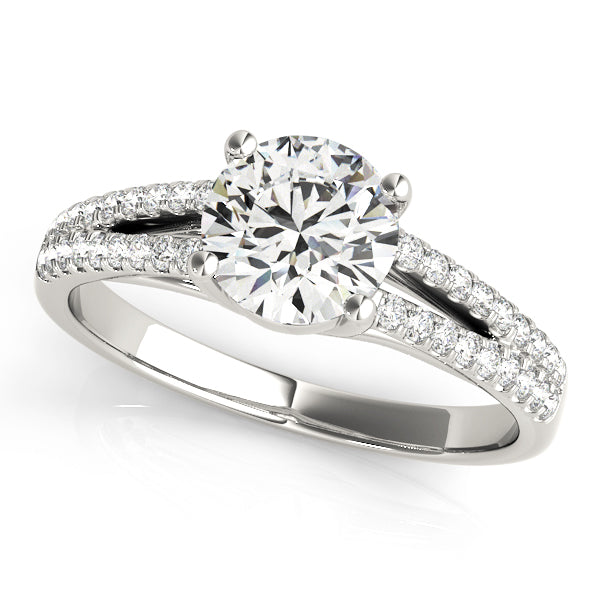 Solitaire Split Shank Engagement Ring