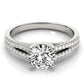 Solitaire Split Shank Engagement Ring