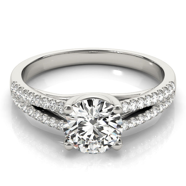 Solitaire Split Shank Engagement Ring