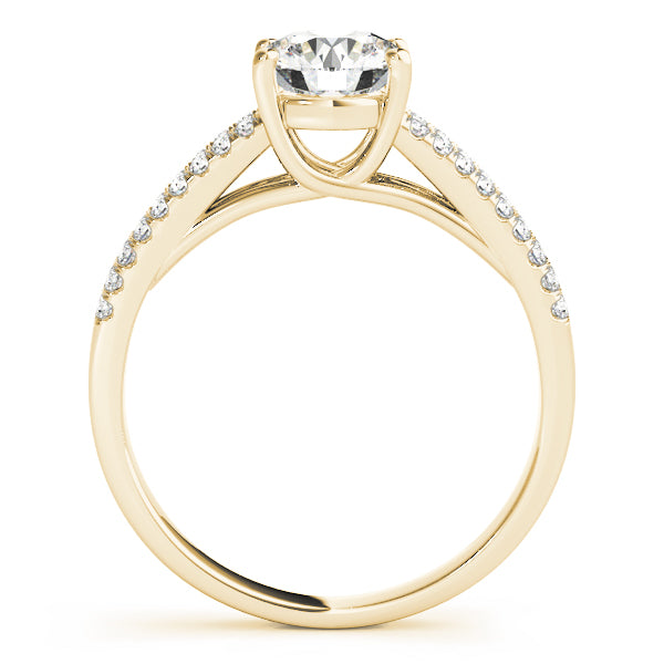Solitaire Split Shank Engagement Ring