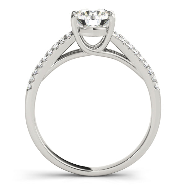 Solitaire Split Shank Engagement Ring