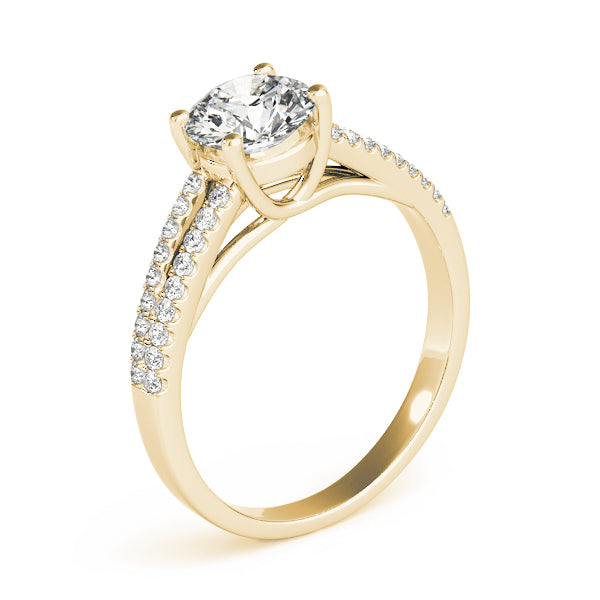 Solitaire Split Shank Engagement Ring