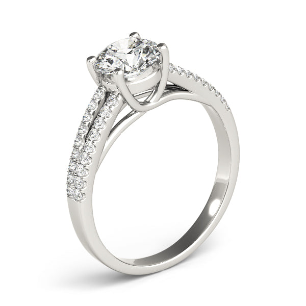 Solitaire Split Shank Engagement Ring