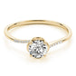 Bypass Floral Swirl Engagement Ring