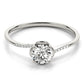 Bypass Floral Swirl Engagement Ring