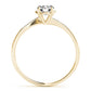 Bypass Floral Swirl Engagement Ring