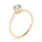Bypass Floral Swirl Engagement Ring