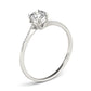Bypass Floral Swirl Engagement Ring
