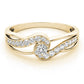 Bypass Swirl Round Cut Engagement Ring
