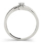 Bypass Swirl Round Cut Engagement Ring