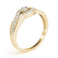 Bypass Swirl Round Cut Engagement Ring