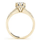 Round Hidden Halo Split Shank Engagement Ring