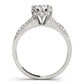 Round Hidden Halo Split Shank Engagement Ring