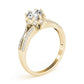 Round Hidden Halo Split Shank Engagement Ring