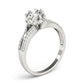 Round Hidden Halo Split Shank Engagement Ring