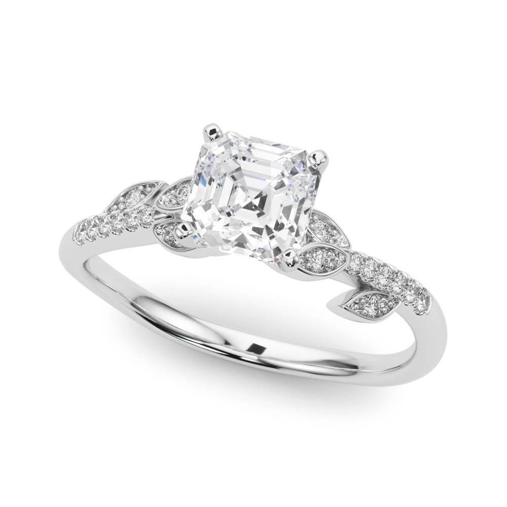 Accented Nature Inspired Engagement Ring
