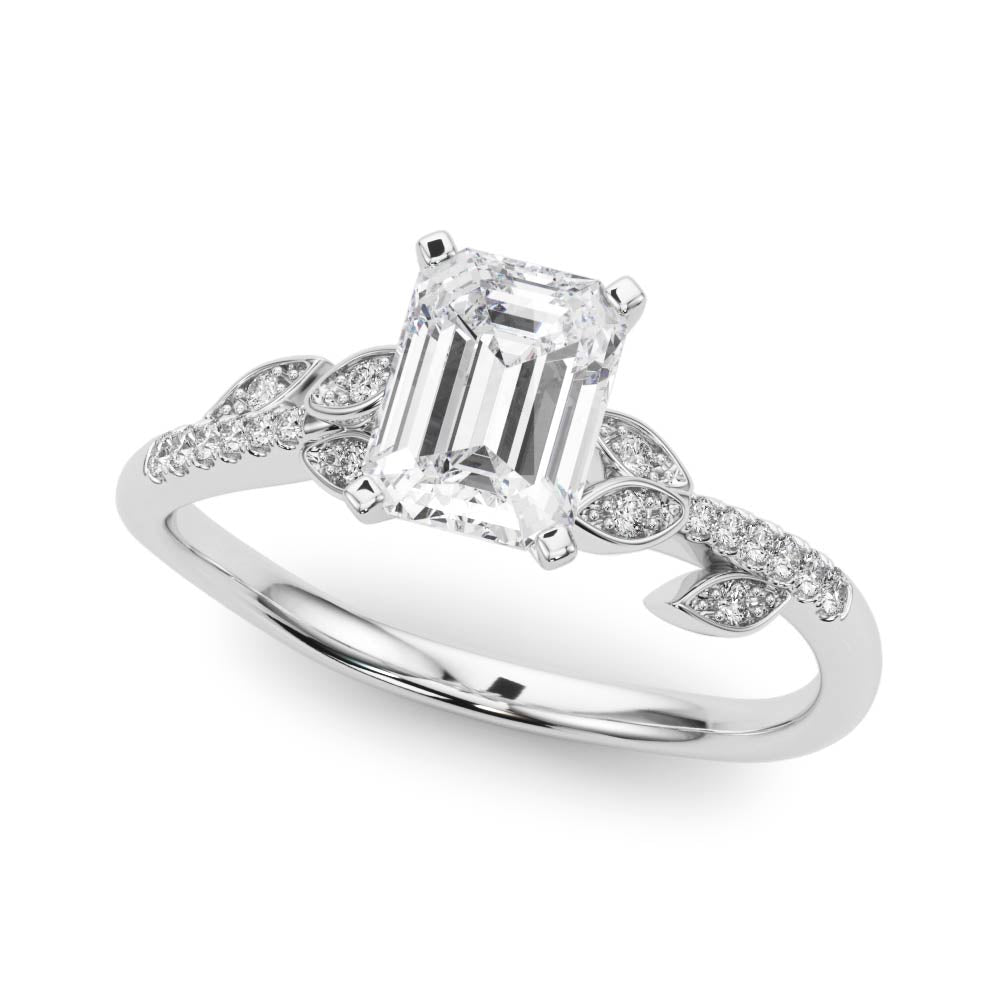 Accented Nature Inspired Engagement Ring